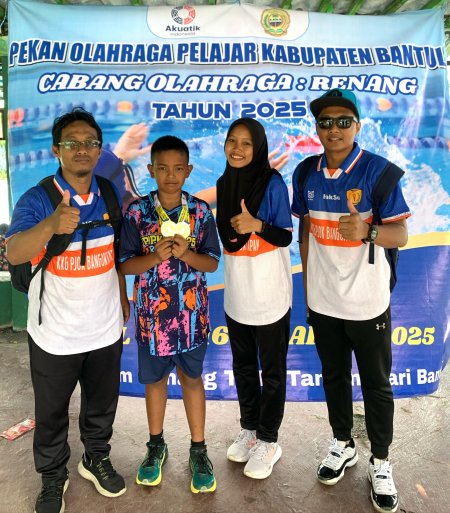 SD Negeri Yogyakarta Juara Lomba Renang Popkab Bantul
