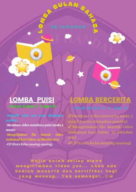 SD Negeri Yogyakarta Lomba Bulan Bahasa